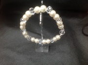 Freshwater Pearl and Crystal Bracelet
