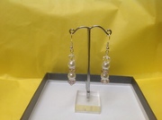 Silver, Crystal and Amythest Earrings