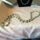 Turquoise and freshwater pearls necklace - Image 1