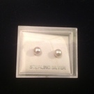 White Pearl Freshwater Pearl Earrings 925 Sterling Silver - Image 1