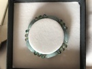 Aquamarine & Crystal elasticated Bracelet - Image 3