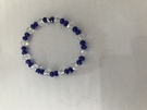 Navy Blue and Crystal Bracelet handmade - Image 1