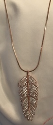 Rose gold plated Leaf necklace - Image 1