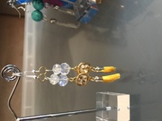 Yellow tassel earrings