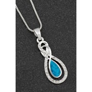 Sea Breeze Eternity Silver Plated Necklace