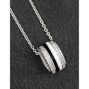 Silver plated Black and silver necklace