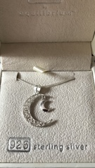 925 Sterling Silver Moon Necklace - Image 1
